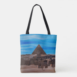 Bolsa Tote A Grande Esfinge e a Pirâmide de Khafre