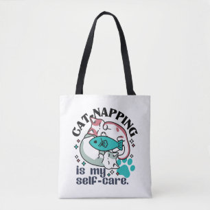 Bolsa Tote A Guarda-Gato É A Minha Autoassistência: Gatos Com
