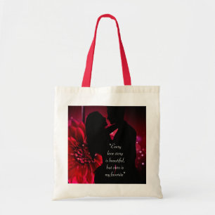 Bolsa Tote A história do amor beija o fundo do amante Case-M
