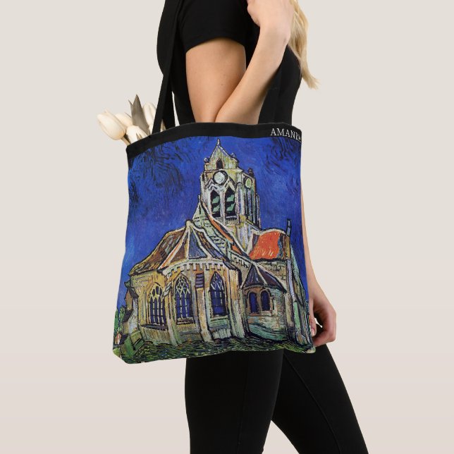 Bolsa Tote A Igreja em Auvers – Texto Personalizado (Close Up)