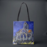 Bolsa Tote A Igreja em Auvers, Van Gogh<br><div class="desc">Vincent Willem van Gogh (30 de março de 1853 - 29 de julho de 1890) foi um pintor holandês impressionista poste que se encontra entre as figuras mais famosas e influentes da história da arte ocidental. Em pouco mais de uma década, criou cerca de 2.100 trabalhos de arte, incluindo cerca...</div>