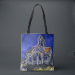 Bolsa Tote A Igreja em Auvers, Van Gogh<br><div class="desc">Vincent Willem van Gogh (30 de março de 1853 - 29 de julho de 1890) foi um pintor holandês impressionista poste que se encontra entre as figuras mais famosas e influentes da história da arte ocidental. Em pouco mais de uma década, criou cerca de 2.100 trabalhos de arte, incluindo cerca...</div>