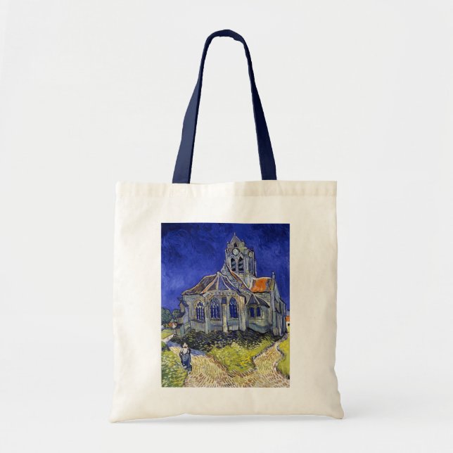 Bolsa Tote A Igreja em Auvers, Van Gogh (Frente)