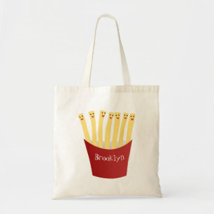 Bolsa Tote A ilustração de desenho animado de comida rápida d