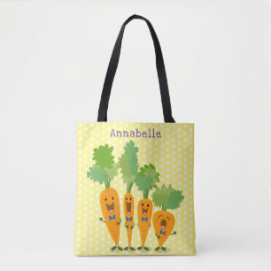 Bolsa Tote A ilustração de desenho animado do quarteto de c