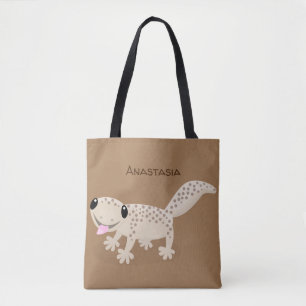 Bolsa Tote A ilustração do desenho animado de uma lagartixa