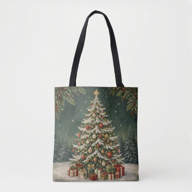 Bolsa Tote A Joia da Coroa da Floresta de Inverno (Frente)