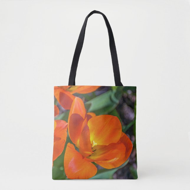 Bolsa Tote A laranja floresce a sacola (Frente)