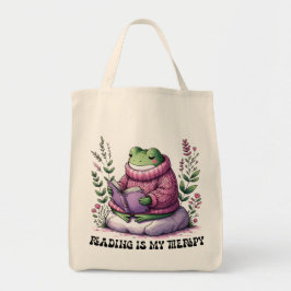 Bolsa Tote A Leitura de Sapo é Minha Terapia