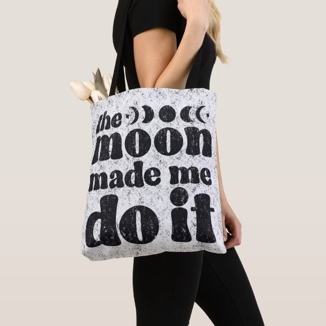 Bolsa Tote A lua fez-me fazê-lo (Close Up)