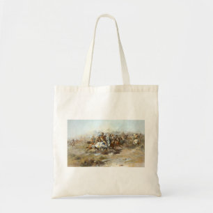 Bolsa Tote A Luta de Custer Batalha Charles Marion Russell