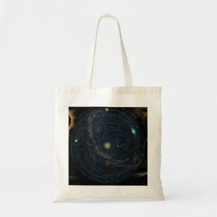 Bolsa Tote A Luz Zodíaca. Chá Meteor - Mapa de Vintage