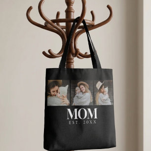 Bolsa Tote A Mãe Estabeleceu Tipografia Branca 3 Foto