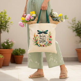 Bolsa Tote A Magia da Primavera floral