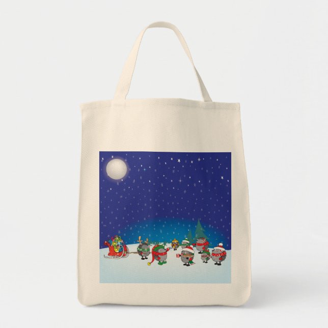 Bolsa Tote A magia de Natal de Hedgehog (Frente)