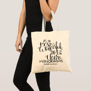 Bolsa Tote A maioria de tipografia maravilhosa do Natal da