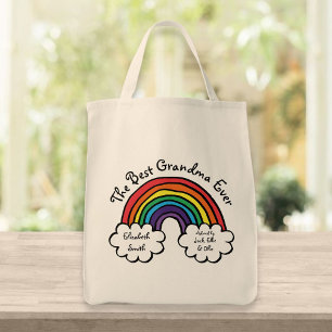 Bolsa Tote A Melhor Avó De Vovó Ever Rainbow