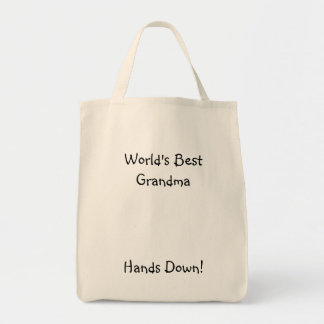 Bolsa Tote A melhor avó do mundo, mãos para baixo!