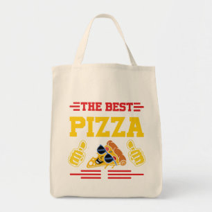 Bolsa Tote A Melhor Camiseta de Pizza - Camisa Divertida para
