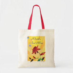 Bolsa Tote A melhor mãe do mundo da Rosa vermelha