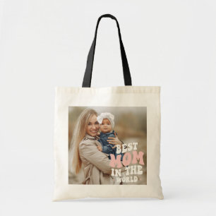 Bolsa Tote A melhor mãe do mundo fotográfico Tote Bag