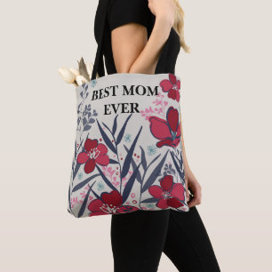 Bolsa Tote A melhor mãe já elegante floral
