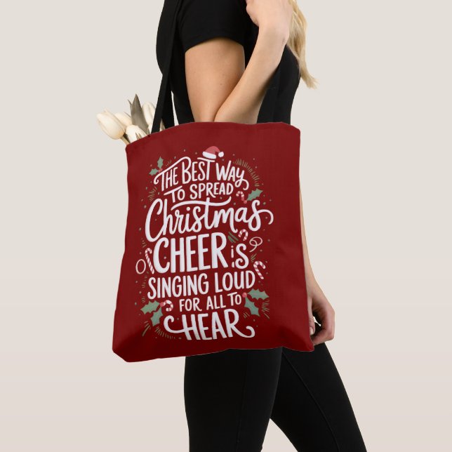 Bolsa Tote A melhor maneira de espalhar o feriado de Natal (Close Up)