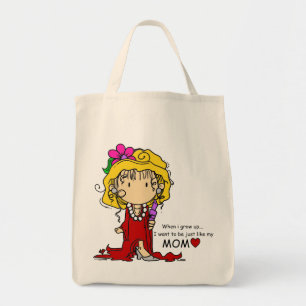 Bolsa Tote A menina apenas gosta da sacola da mamã