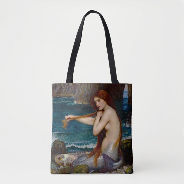 Bolsa Tote A Mermaid, c. 1900 by John Waterhouse (Frente)