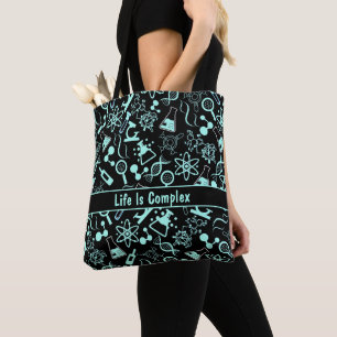 Bolsa Tote a moderna bioquímica azul do aqua é complexa