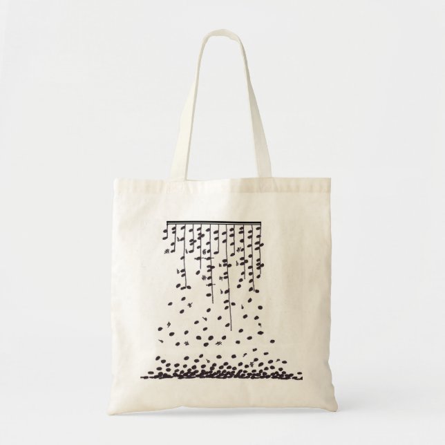 Bolsa Tote A música de queda nota o saco (Frente)