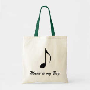 Bolsa Tote A música é minha sacola engraçada da chalaça d