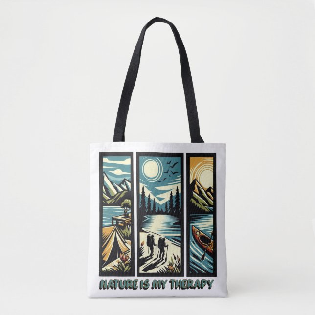 Bolsa Tote A Natureza É A Minha Terapia (Frente)