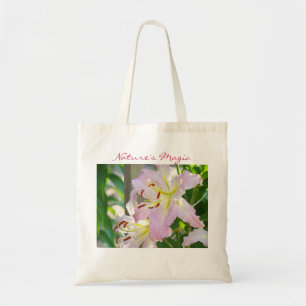 Bolsa Tote A natureza é mágica! Jardins das Flores Rosa Rosa