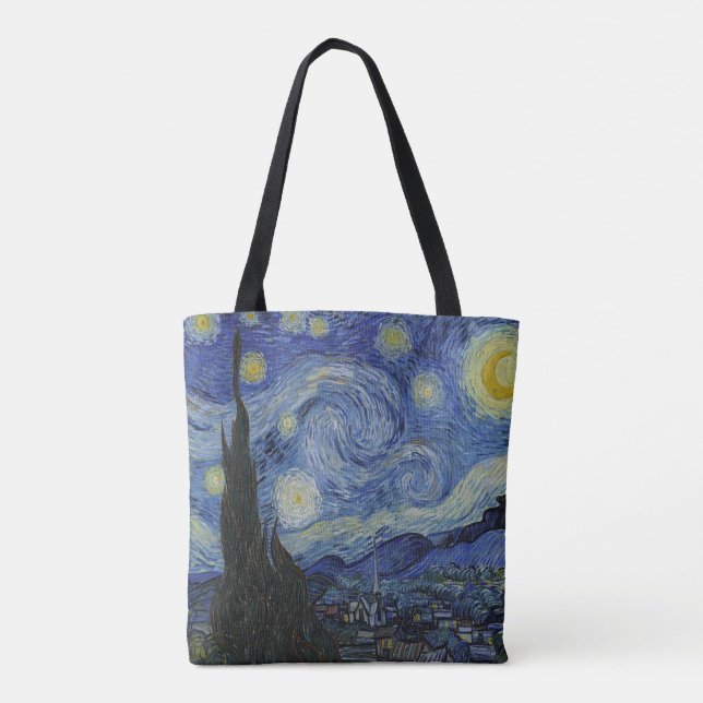 Bolsa Tote A Noite Estrelada de Van Gogh (Verso)
