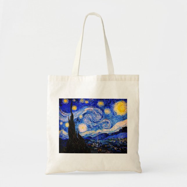 Bolsa Tote A Noite Estrelada de Vincent Van Gogh (Frente)