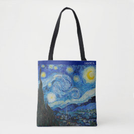 Bolsa Tote A Noite Estrelada por Van Gogh – Personalizável