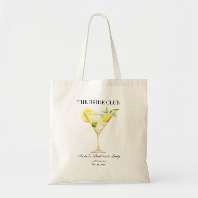 Bolsa Tote A noiva do Clube Social Lemon Cocktail Bride (Frente)