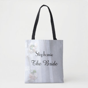 Bolsa Tote A Noiva Personalizada Faux Vintage Lace
