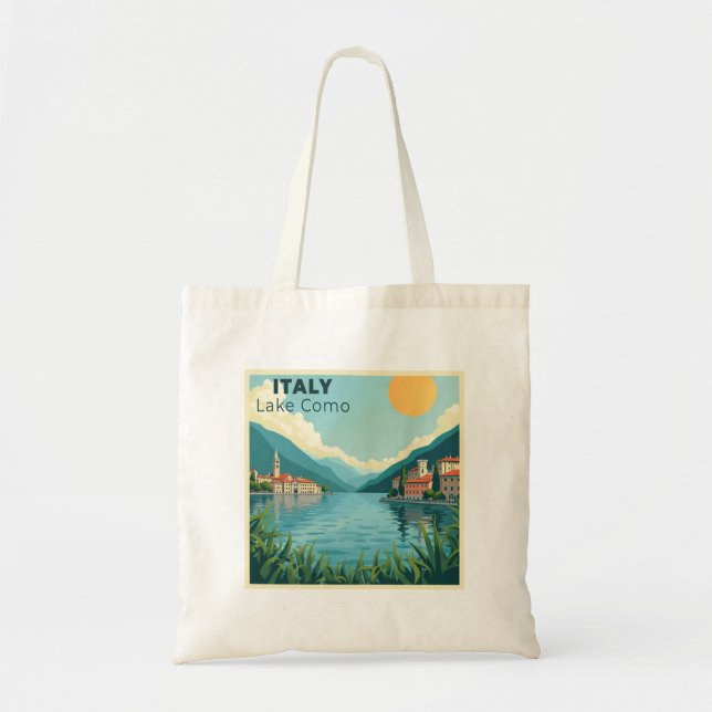 Bolsa Tote A Nostalgic Classic Travel Poster – Italy Lake Com (Frente)
