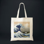 Bolsa Tote A Onda de Excelente de Kanagawa<br><div class="desc">Vintage arte japonesa A onda Excelente de Kanagawa ou a onda ...  trabalho de arte no estilo ukiyo-e de um mestre excelente Katsushika Hokusai ...  arte vintage em produtos modernos do Zazilicious</div>