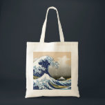 Bolsa Tote A Onda de Excelente de Kanagawa<br><div class="desc">Vintage arte japonesa A onda Excelente de Kanagawa ou a onda ...  trabalho de arte no estilo ukiyo-e de um mestre excelente Katsushika Hokusai ...  arte vintage em produtos modernos do Zazilicious</div>