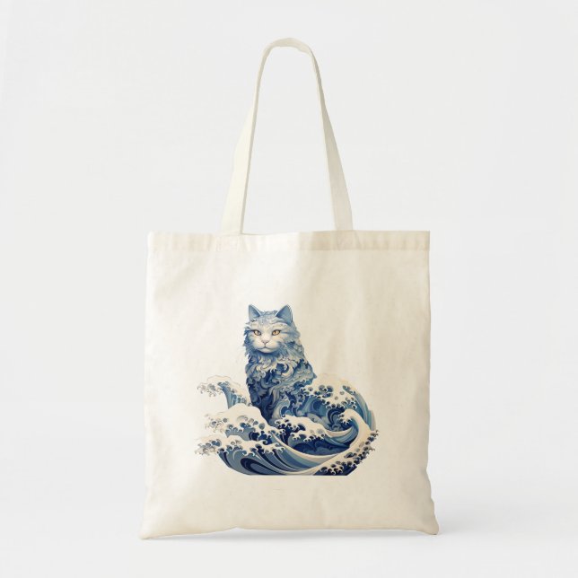 Bolsa Tote A Onda De Gato De Kanagawa (Frente)