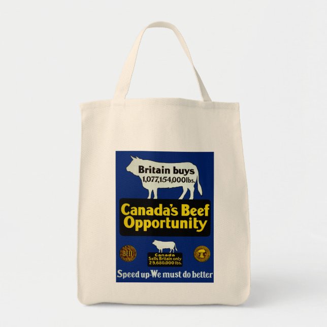 Bolsa Tote A oportunidade de carne do Canadá (Frente)