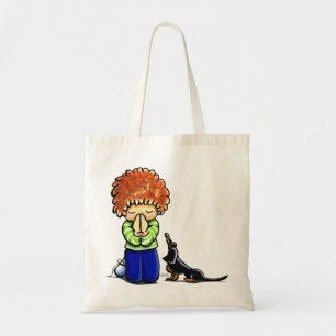 Bolsa Tote A oração Partners o Dachshund do menino B/T