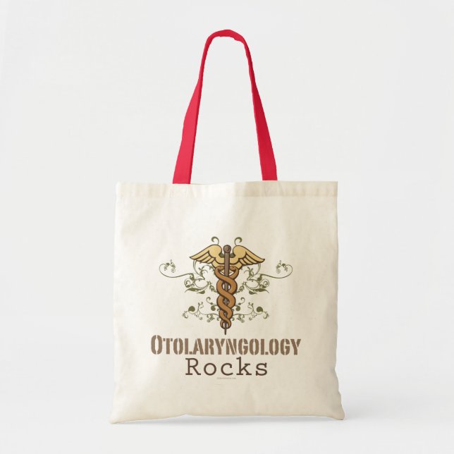 Bolsa Tote A otolaringologia balança a sacola do Caduceus (Frente)