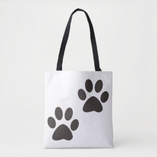 Bolsa Tote A pata bonito imprime a sacola animal do gato do
