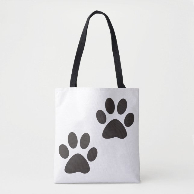 Bolsa Tote A pata bonito imprime a sacola animal do gato do (Frente)