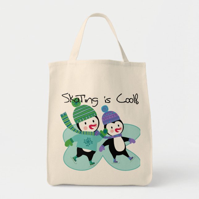 Bolsa Tote A patinagem dos pinguins é legal (Frente)