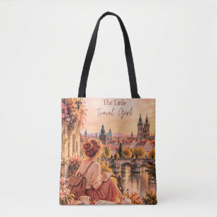 Bolsa Tote A Pequena Menina Viajante Ombro Rio Praga